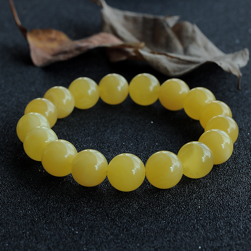 蜜蜡单圈手串-红掌柜