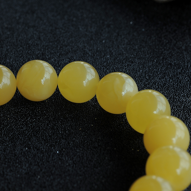 蜜蜡单圈手串-红掌柜