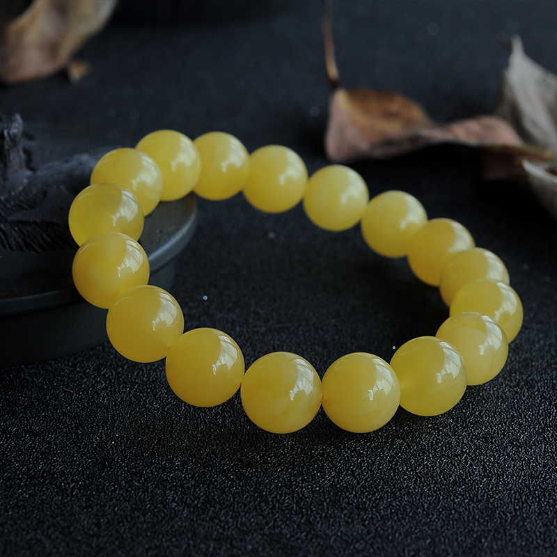 蜜蜡单圈手串-红掌柜