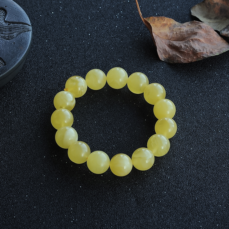 蜜蜡单圈手串-红掌柜