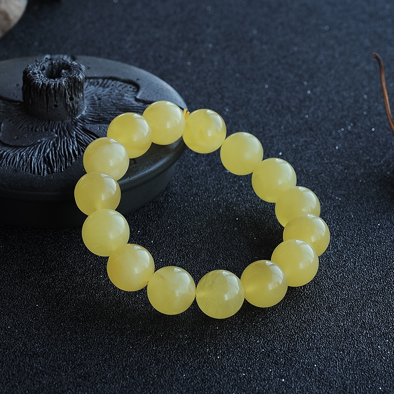 蜜蜡单圈手串-红掌柜