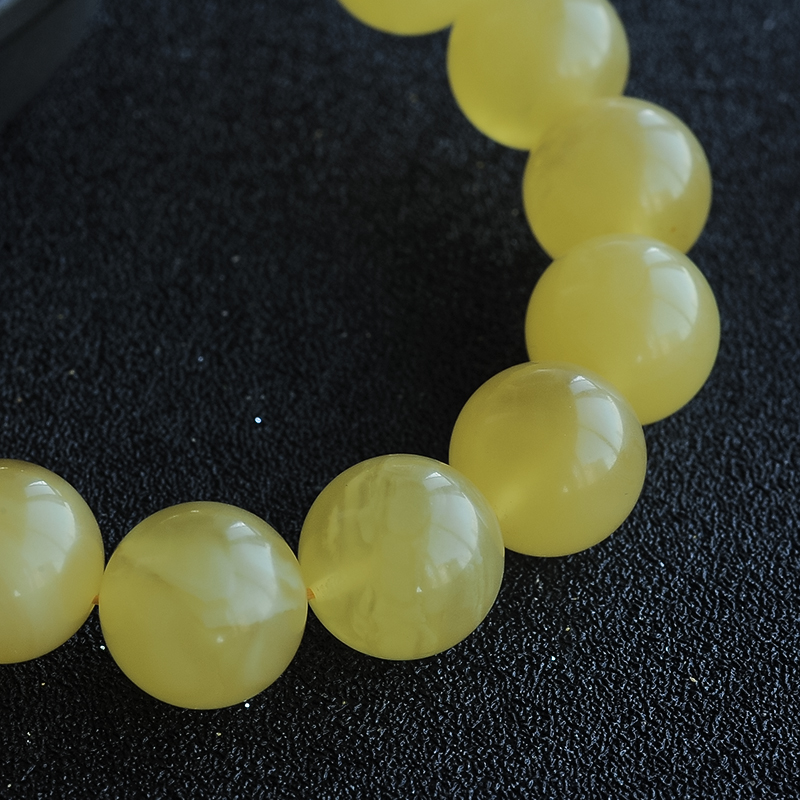 蜜蜡单圈手串-红掌柜