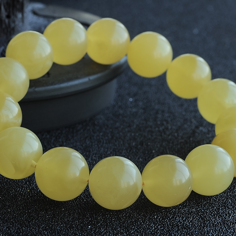 蜜蜡单圈手串-红掌柜