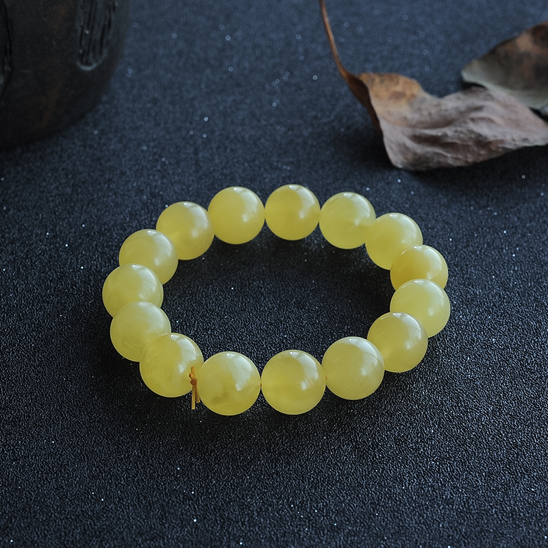 蜜蜡单圈手串-红掌柜