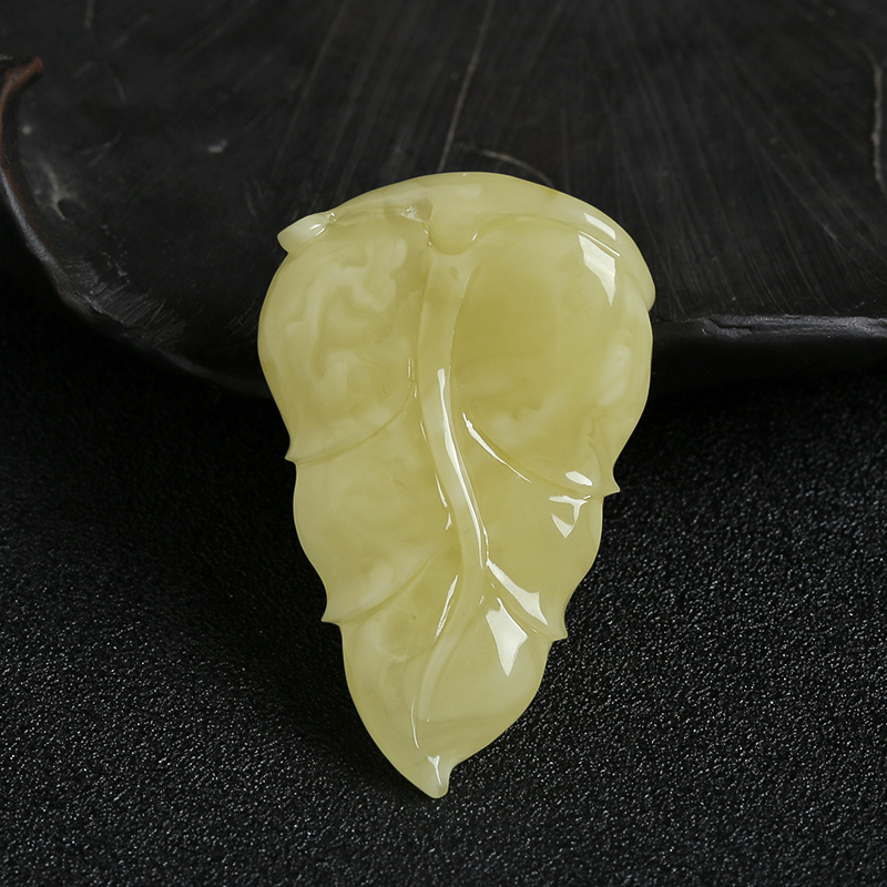 波罗的海满黄蜜蜡叶子-红掌柜