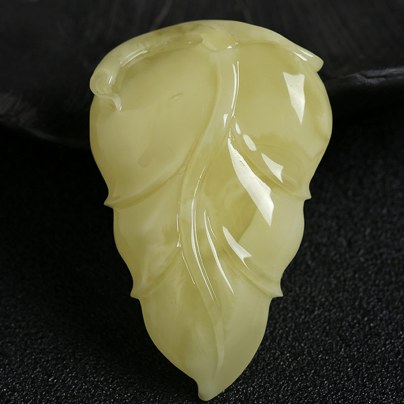 天然满黄蜜蜡叶子-红掌柜