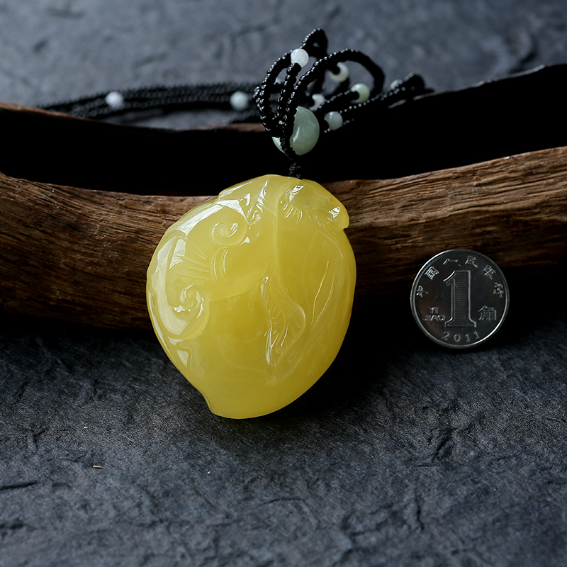 蜜蜡挂件-红掌柜