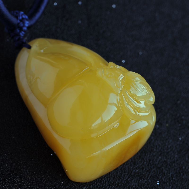 蜜蜡葫芦吊坠-红掌柜