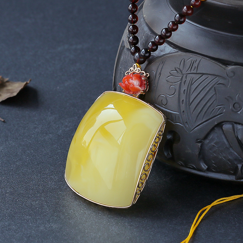 满蜜蜜蜡吊坠 - 红掌柜珠宝