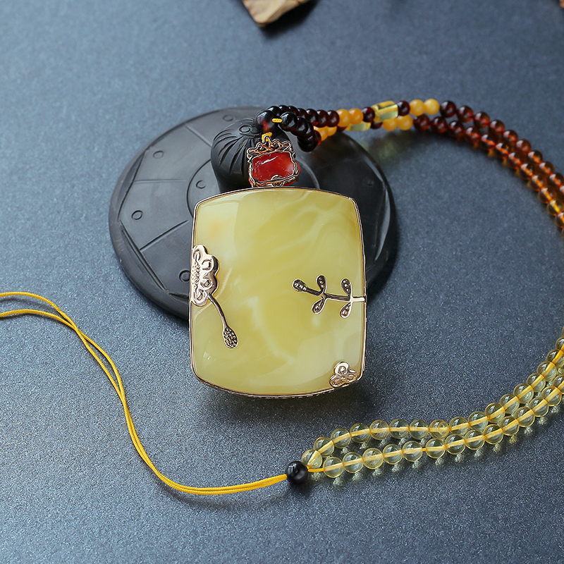 蜜蜡吊坠 - 红掌柜珠宝