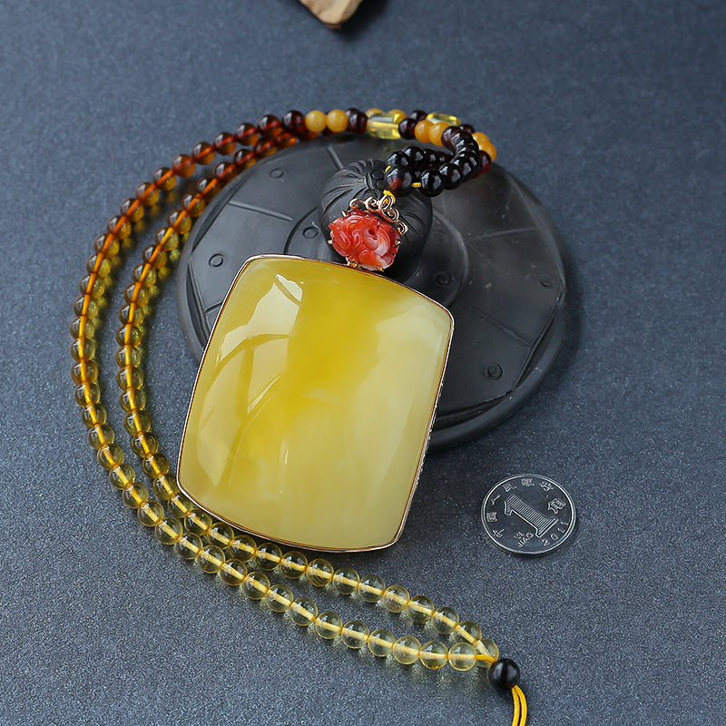 波罗的海天然蜜蜡挂坠 - 红掌柜珠宝