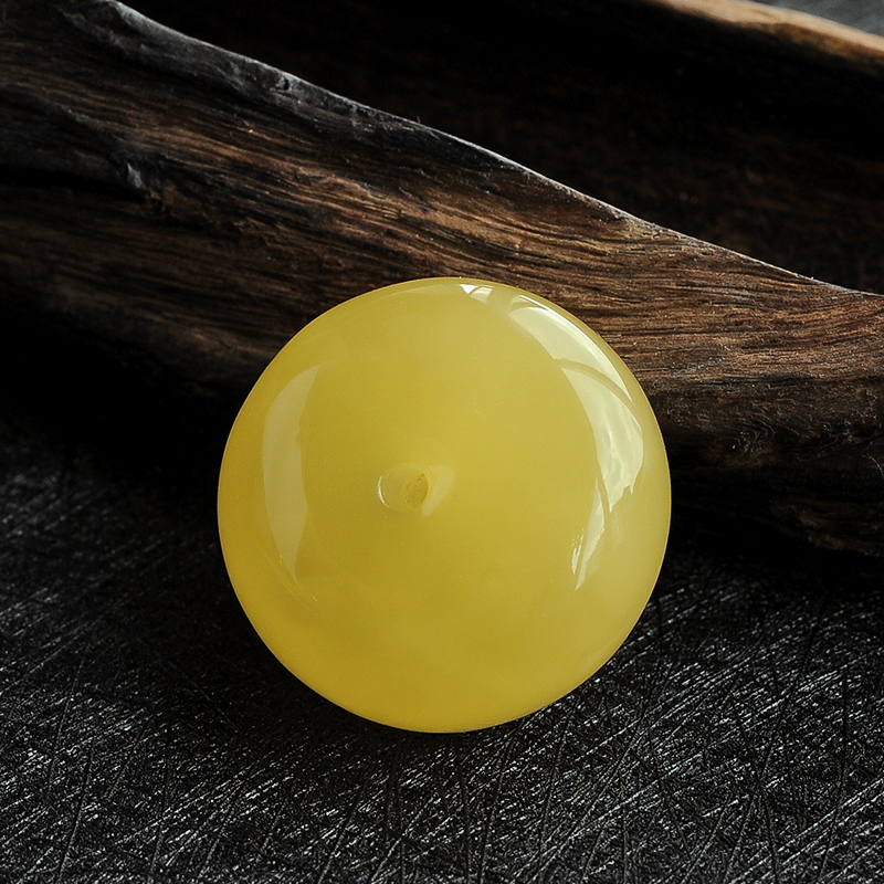 蜜蜡平安扣挂坠-红掌柜