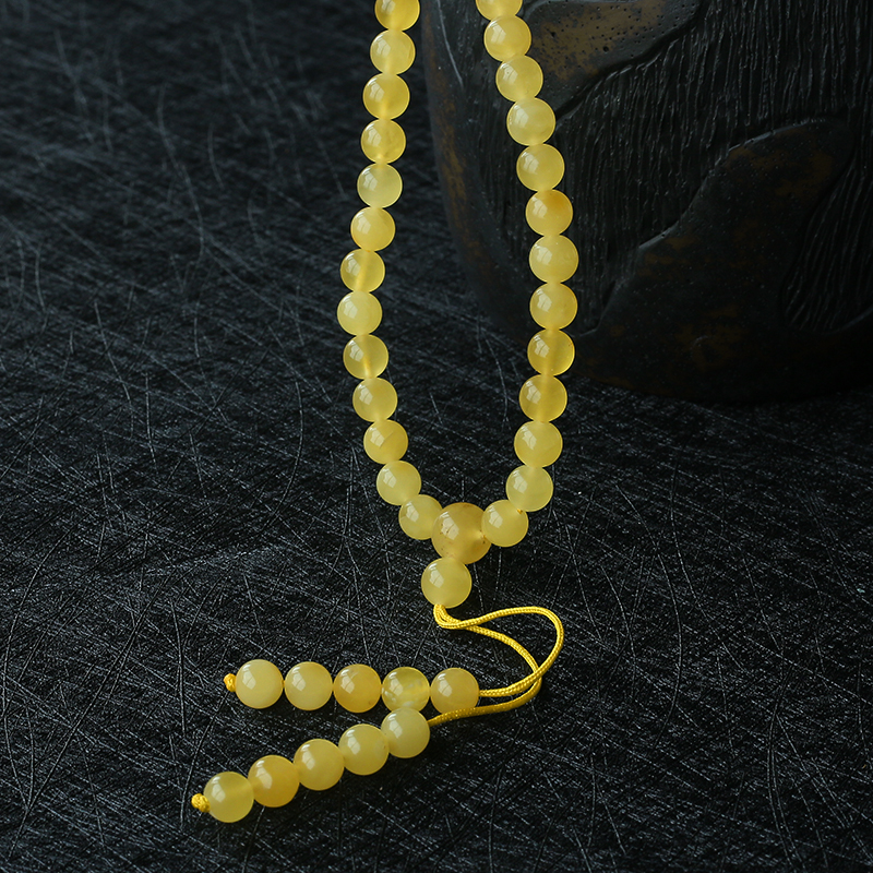 鸡油黄蜜蜡手串-红掌柜