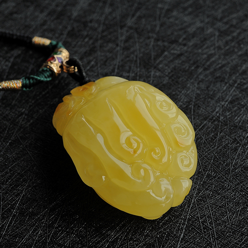 蜜蜡佛手挂坠-红掌柜