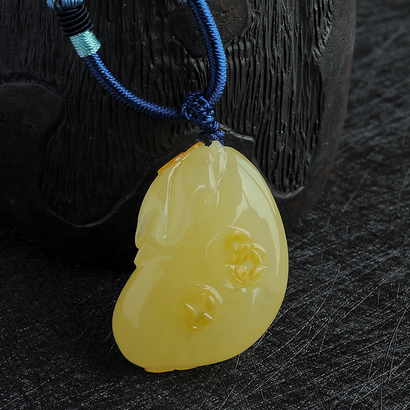 蜜蜡钱袋吊坠-红掌柜