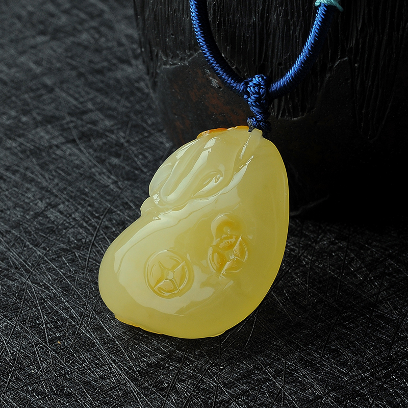 波罗的海满蜜钱袋吊坠-红掌柜