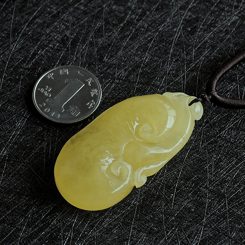 满黄如意挂件 - 红掌柜珠宝