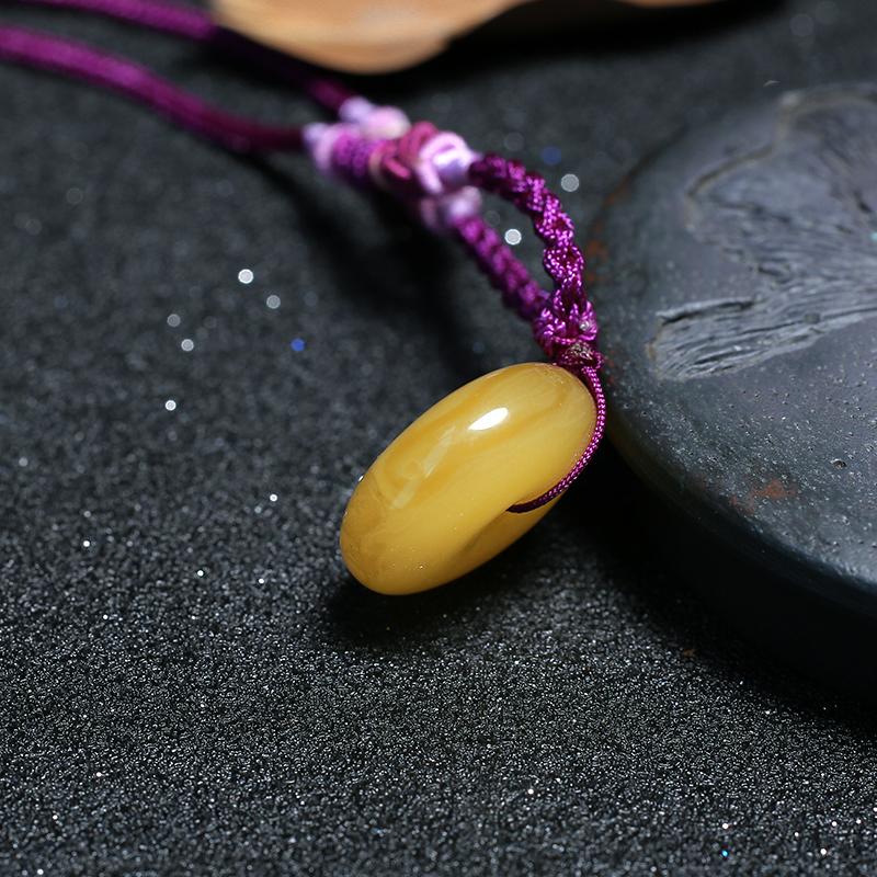 蜜蜡平安扣挂件-红掌柜