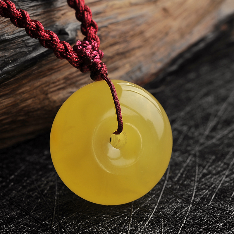 波罗的海蜜蜡平安扣吊坠-红掌柜