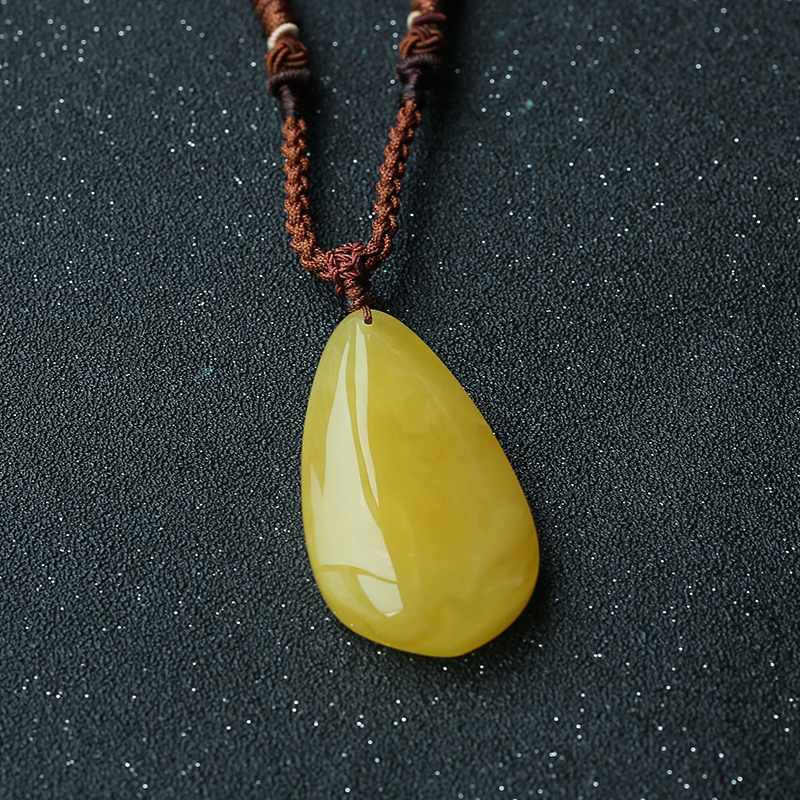 蜜蜡随形吊坠-红掌柜