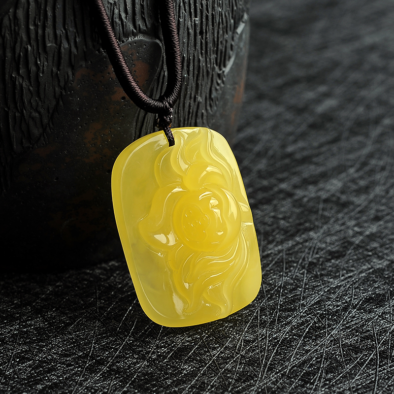 蜜蜡荷花 - 红掌柜珠宝