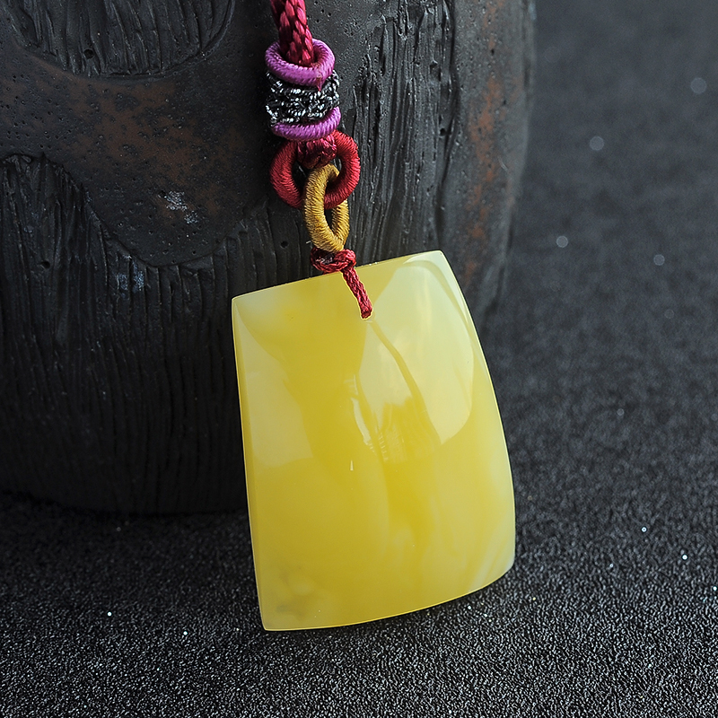 蜜蜡无事牌 - 红掌柜珠宝