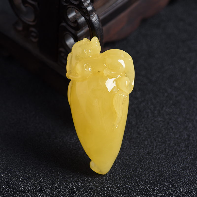 蜜蜡貔貅吊坠 - 红掌柜珠宝