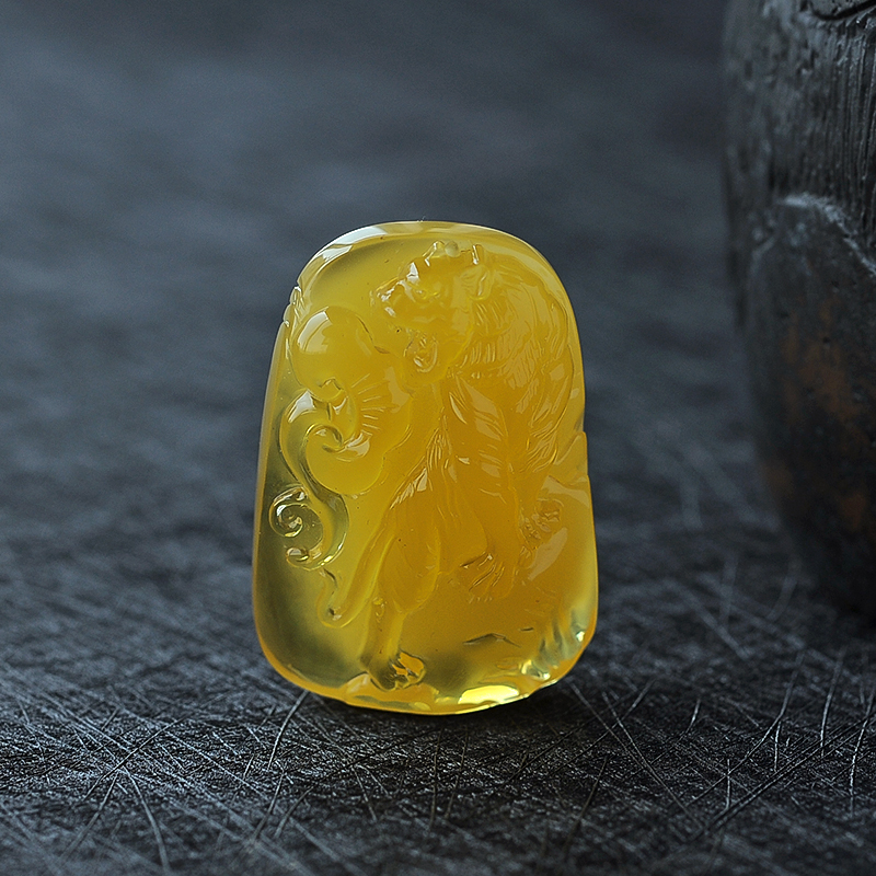 蜜蜡虎吊坠 - 红掌柜珠宝