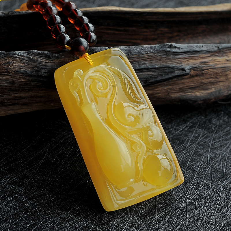 蜜蜡如意 - 红掌柜珠宝