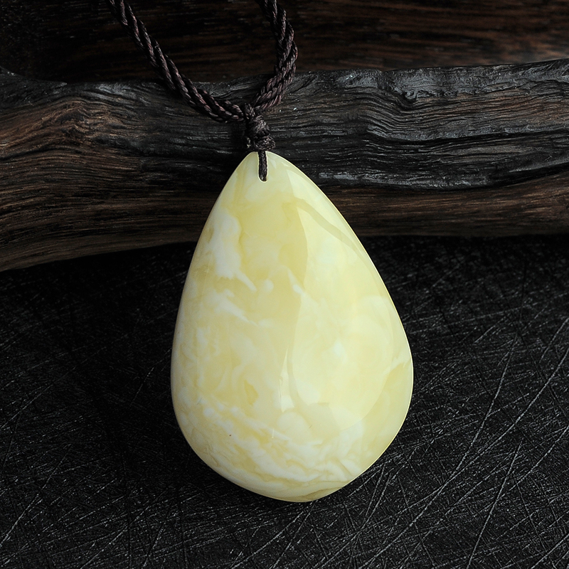 白花蜜随形吊坠 - 红掌柜珠宝