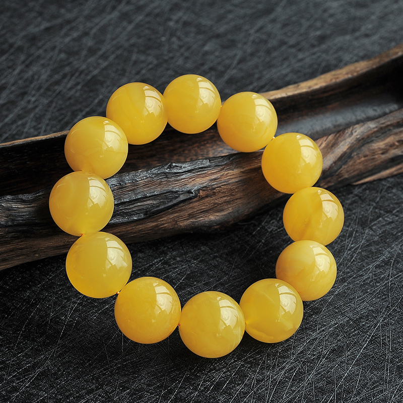 鸡油黄蜜蜡单圈 - 红掌柜珠宝