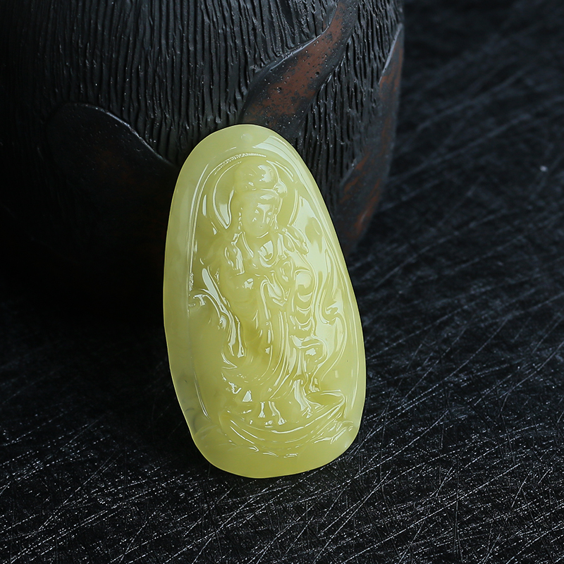 蜜蜡观音 - 红掌柜珠宝