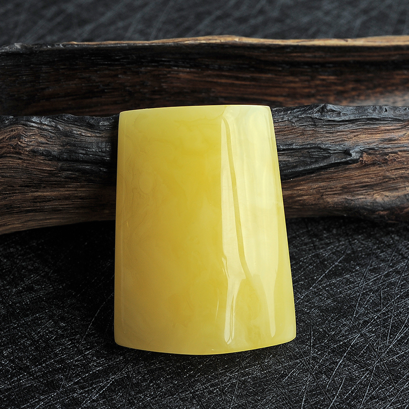 满黄蜜蜡无事牌 - 红掌柜珠宝