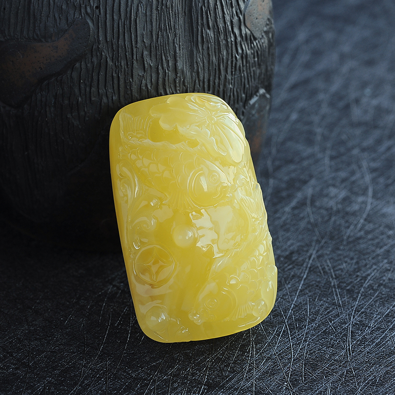 蜜蜡年年有鱼 - 红掌柜珠宝