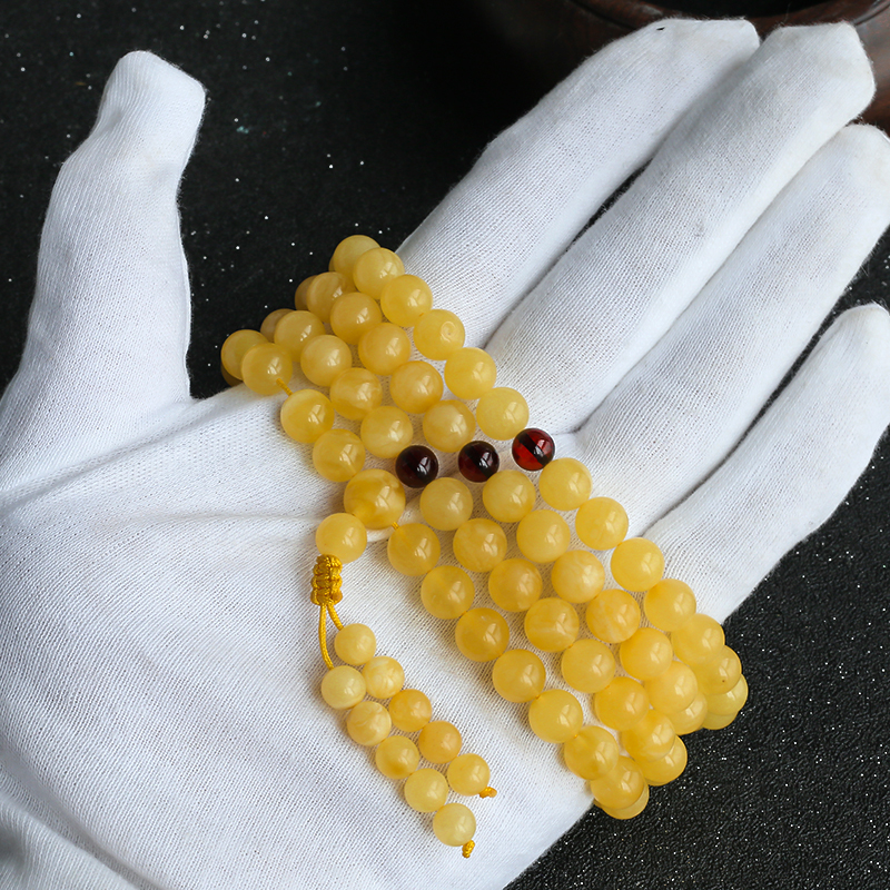蜜蜡佛珠 - 红掌柜珠宝