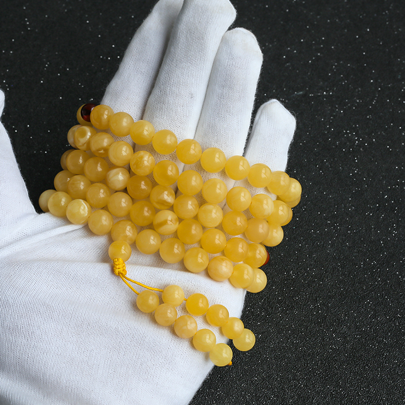 蜜蜡佛珠 - 红掌柜珠宝