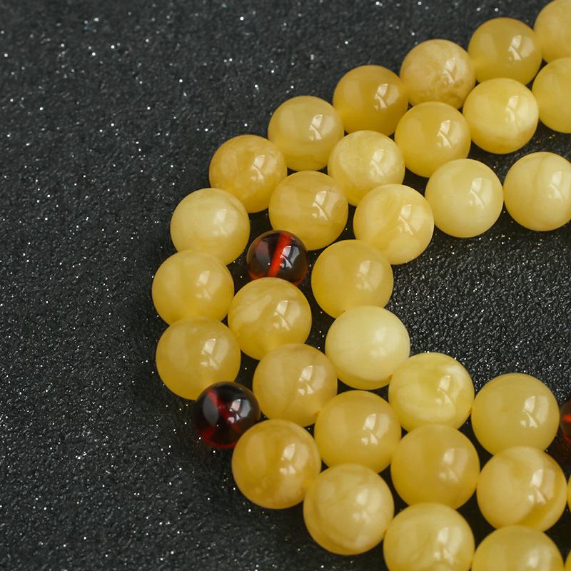 蜜蜡佛珠108 - 红掌柜珠宝