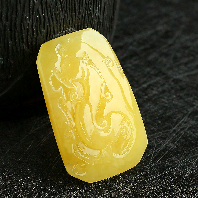 蜜蜡仿古龙 - 红掌柜珠宝