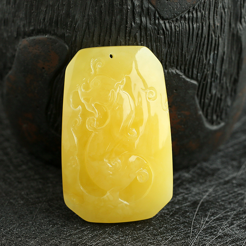 蜜蜡仿古龙牌 - 红掌柜珠宝