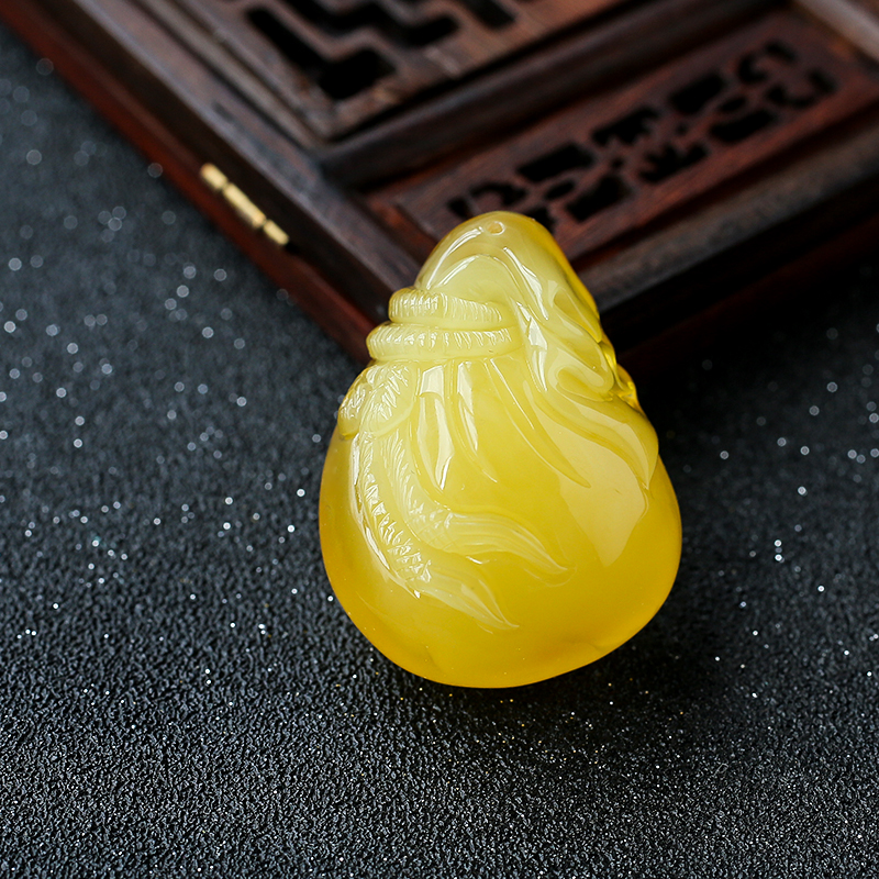 蜜蜡钱袋吊坠 - 红掌柜珠宝