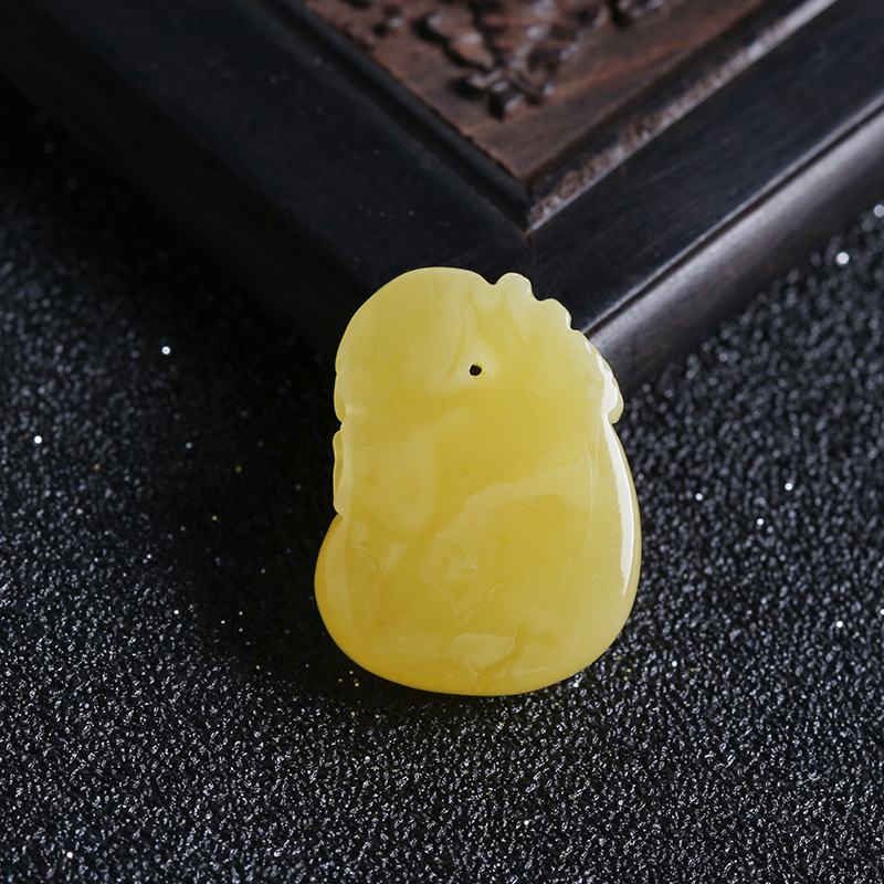 蜜蜡钱袋吊坠-红掌柜珠宝