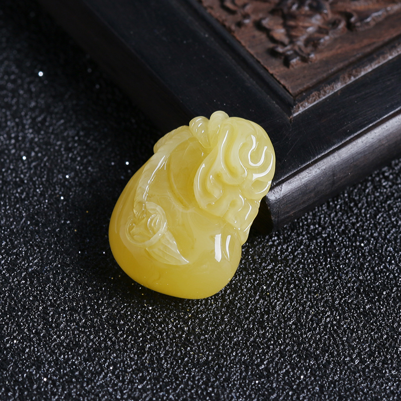 蜜蜡钱袋吊坠-红掌柜珠宝