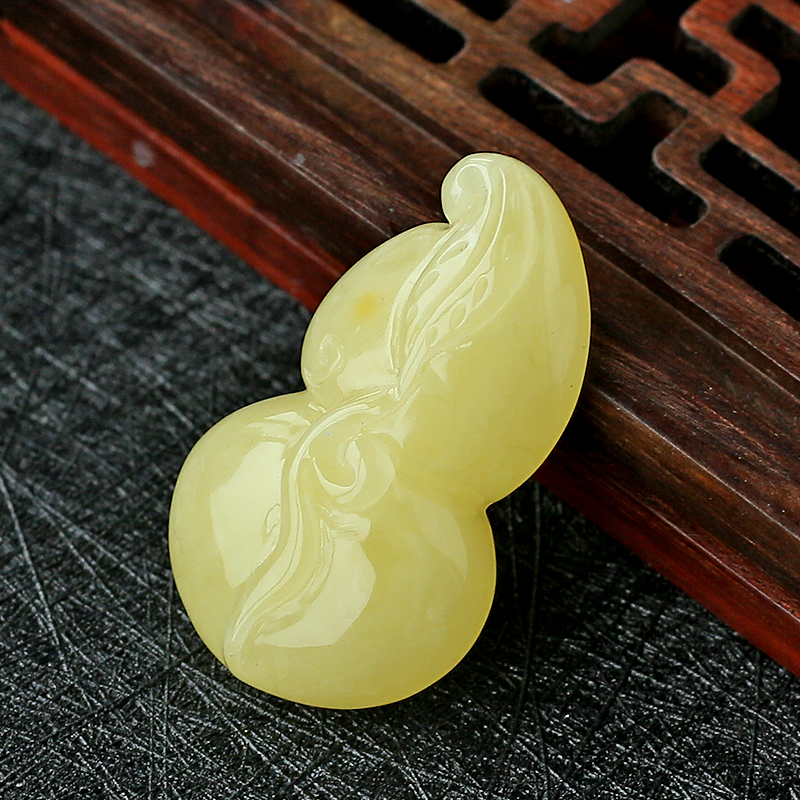 天然蜜蜡葫芦吊坠-红掌柜