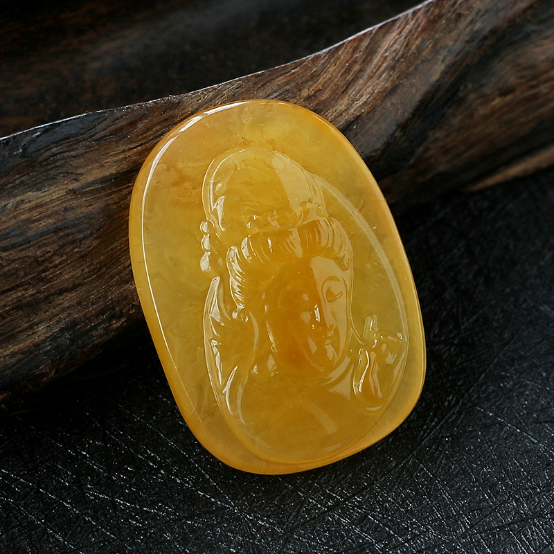 蜜蜡观音吊坠 - 红掌柜