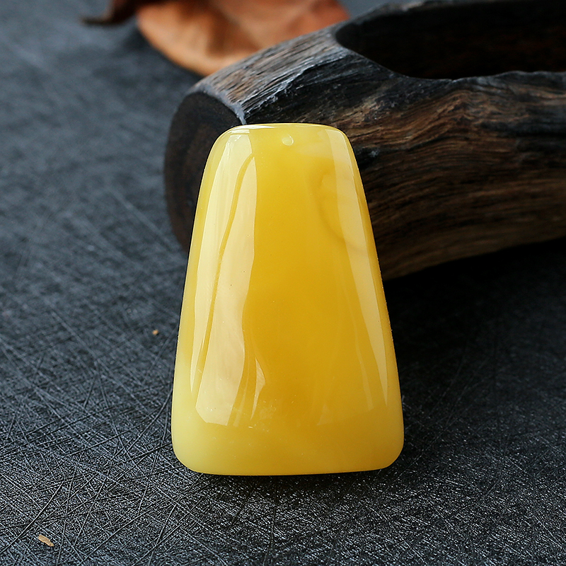 蜜蜡方牌吊坠 - 红掌柜珠宝