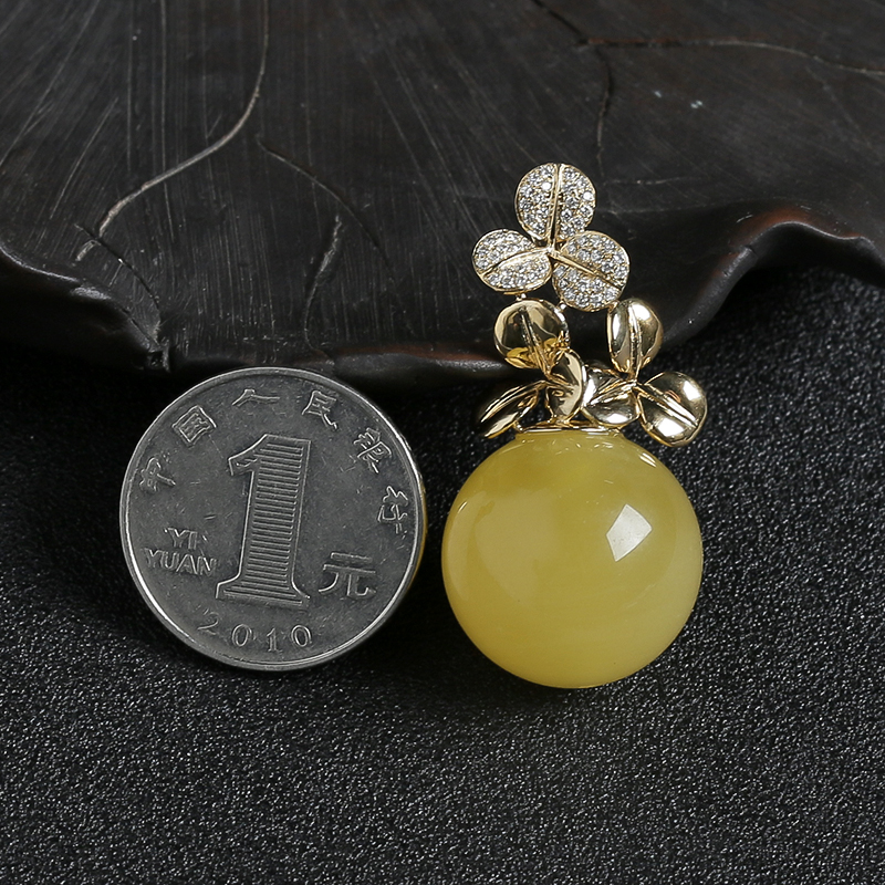 天然蜜蜡吊坠 - 红掌柜