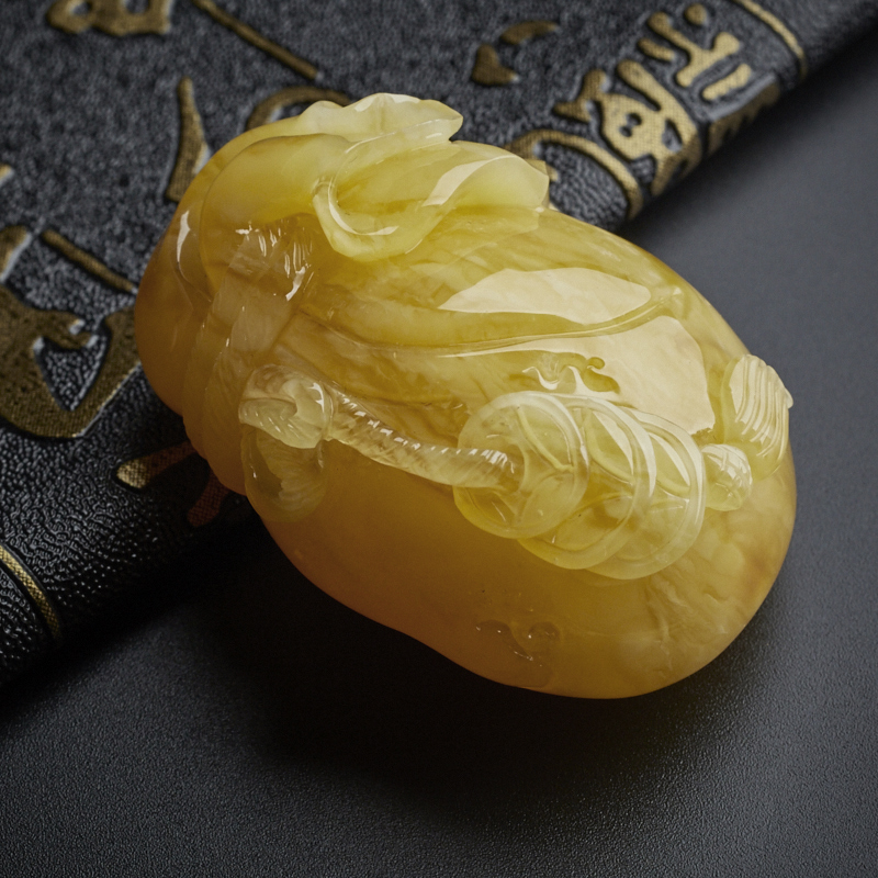 蜜蜡钱袋吊坠-红掌柜珠宝