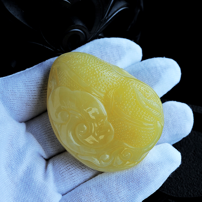 天然蜜蜡挂坠-红掌柜