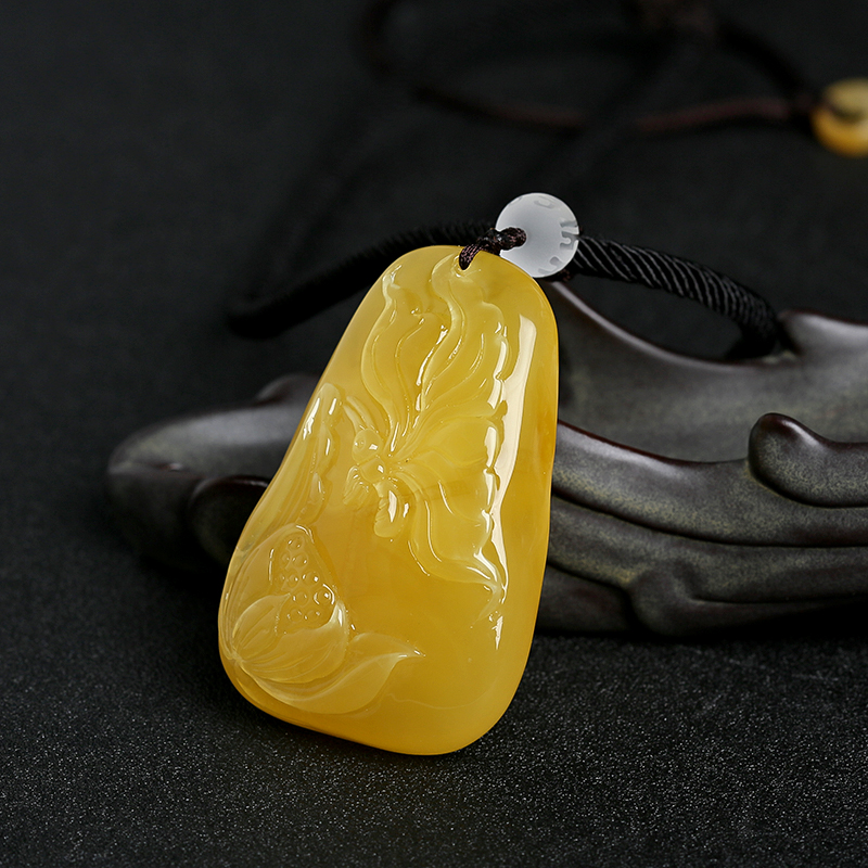 蜜蜡吊坠-红掌柜