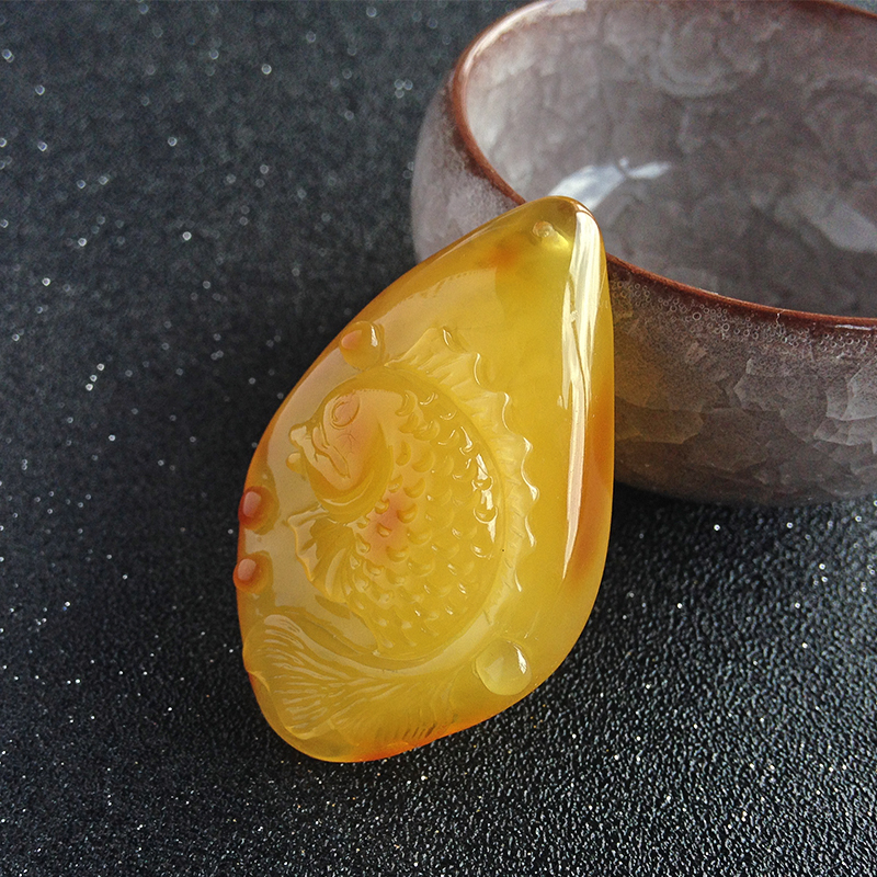 金包蜜鱼吊坠 - 红掌柜珠宝